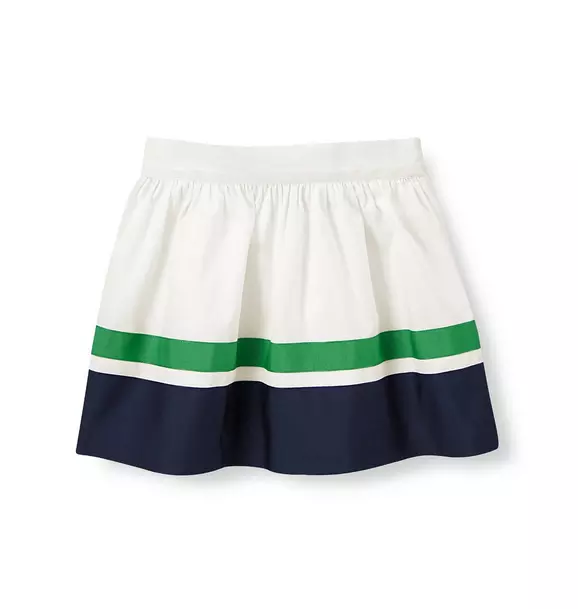 Colorblock Poplin Skirt image number 0