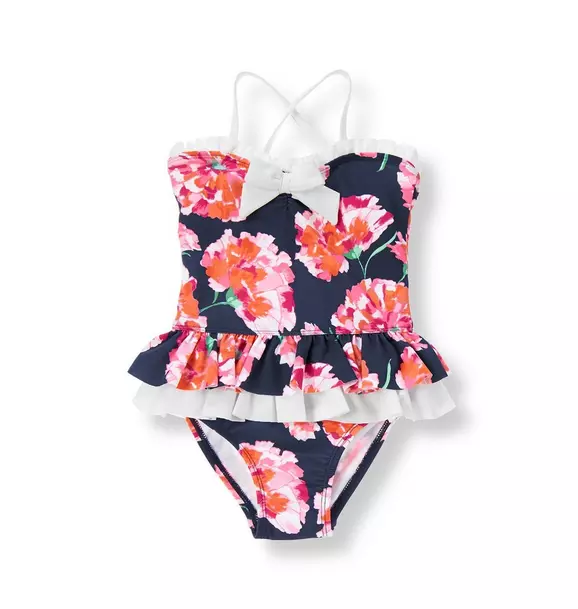 Floral Ruffle Swimsuit image number 0