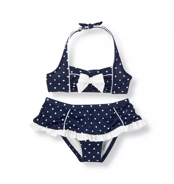 Dot Ruffle Two-Piece Swimsuit image number 0