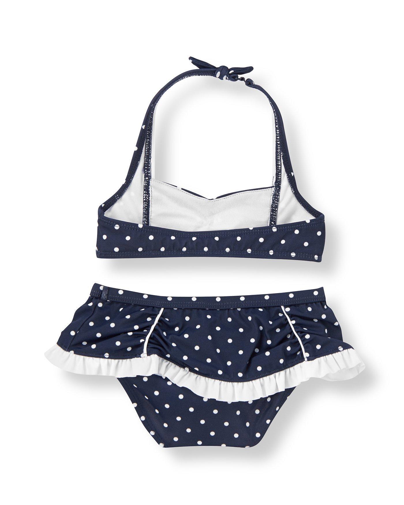 Dot Ruffle Two-Piece Swimsuit image number 1