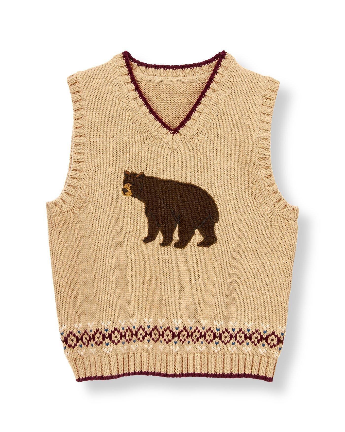 Bear Fair Isle Sweater Vest image number 0