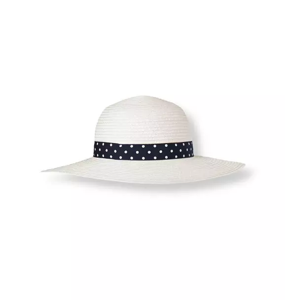 Dot Bow Straw Sunhat image number 0