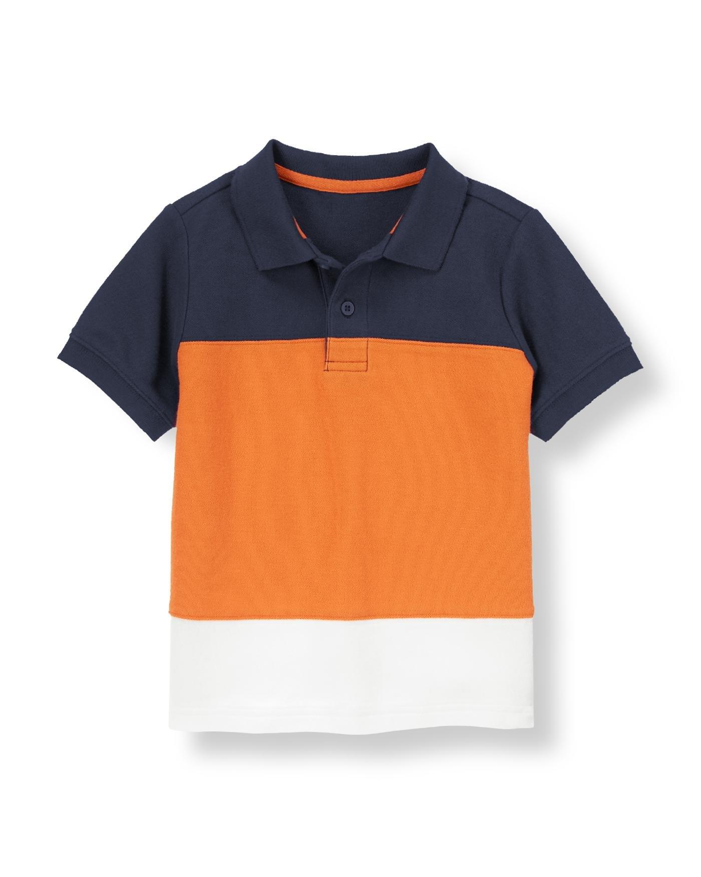 Pieced Colorblock Polo Shirt image number 0