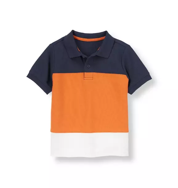 Pieced Colorblock Polo Shirt image number 0