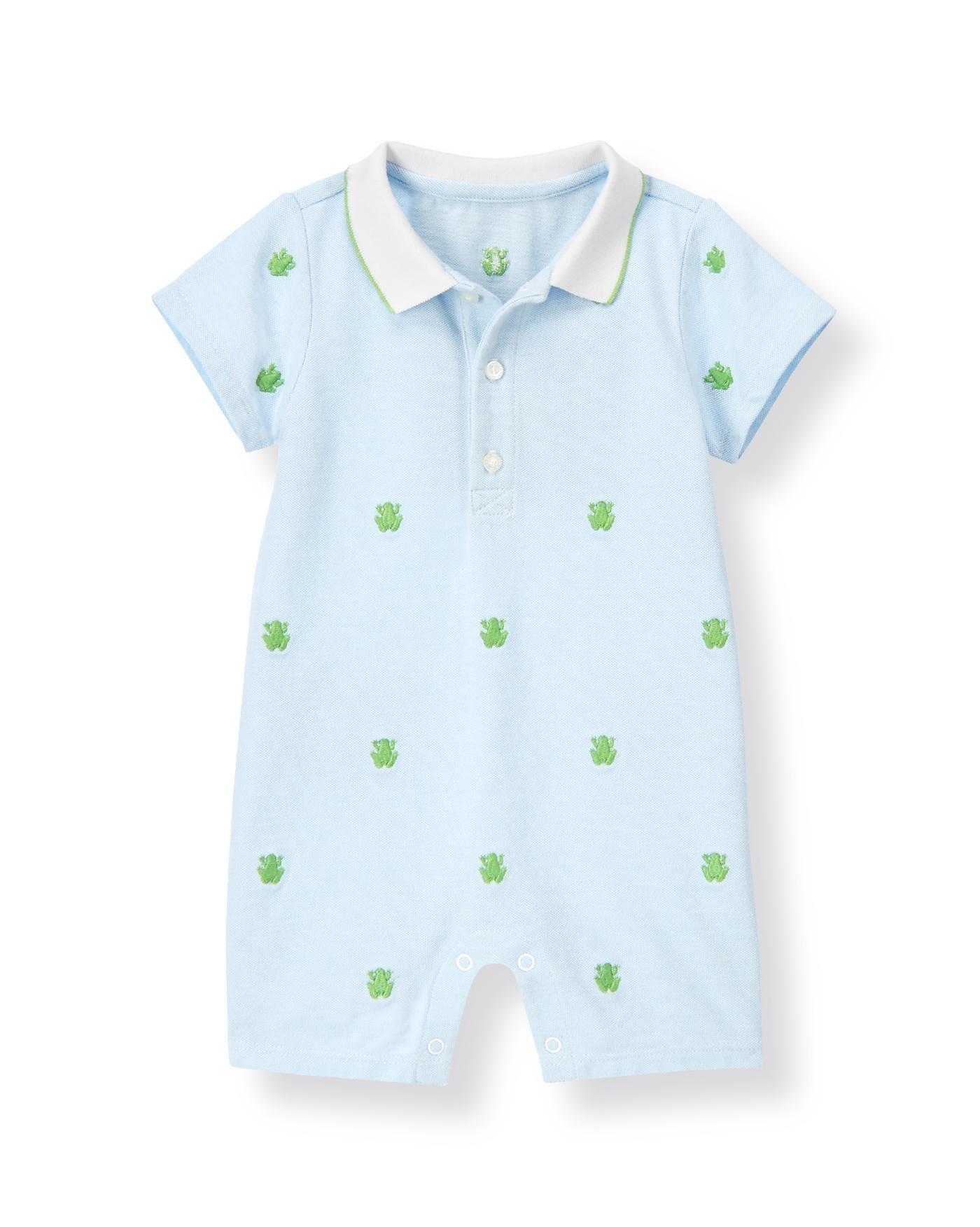 Frog Embroidered Polo One-Piece image number 0