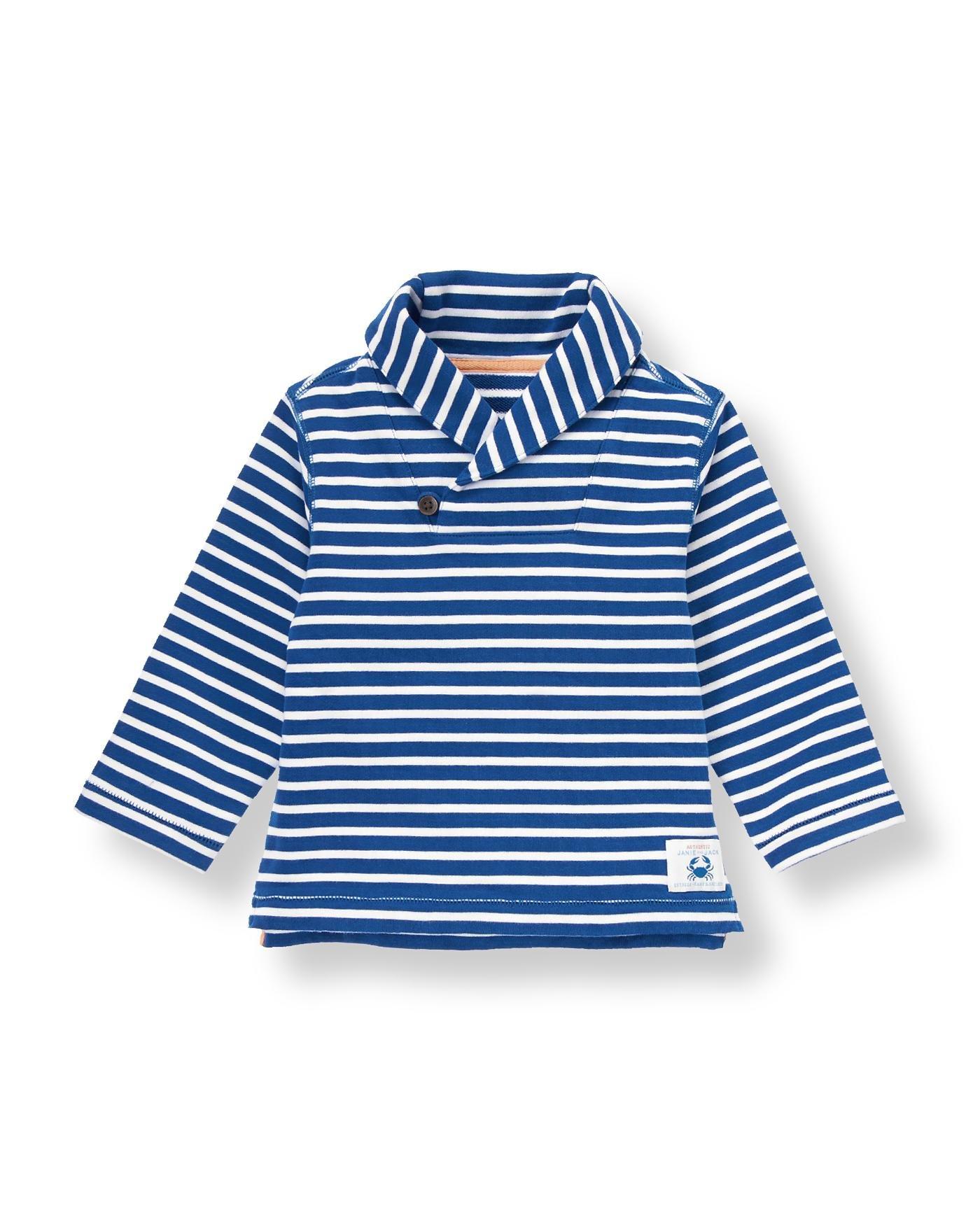 Stripe Shawl Collar Pullover image number 0