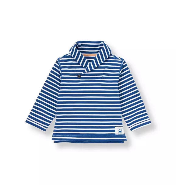 Stripe Shawl Collar Pullover image number 0