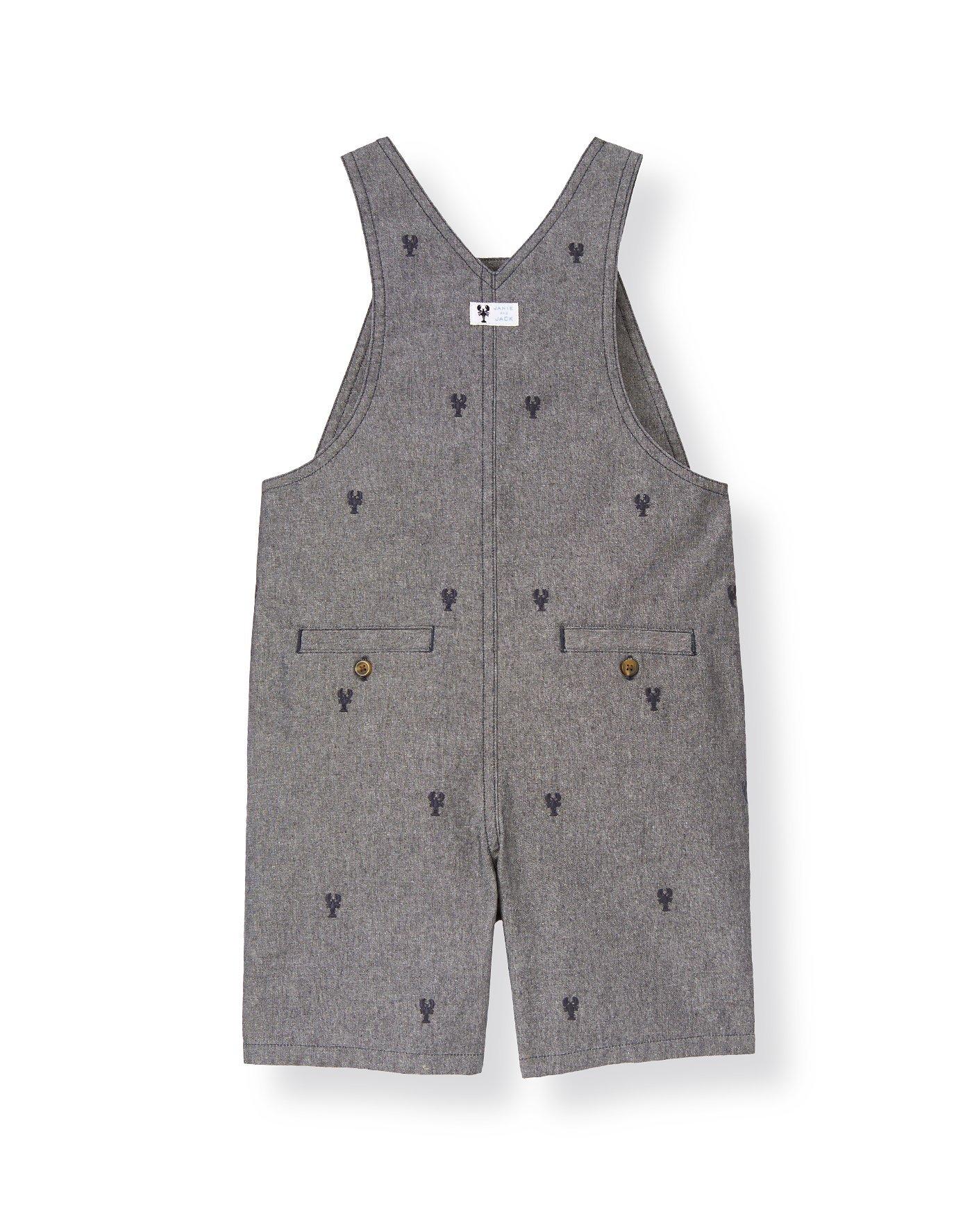 Lobster Embroidered Chambray Shortall image number 1