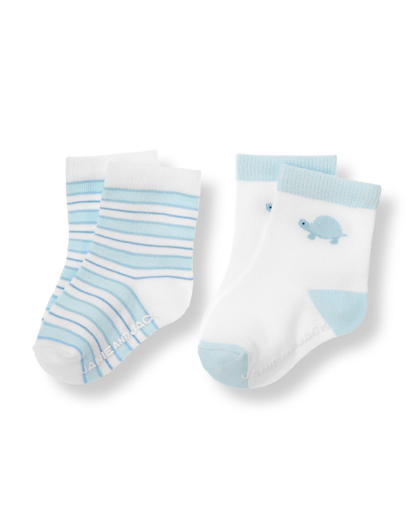 Turtle Stripe Sock Two-Pack image number 0
