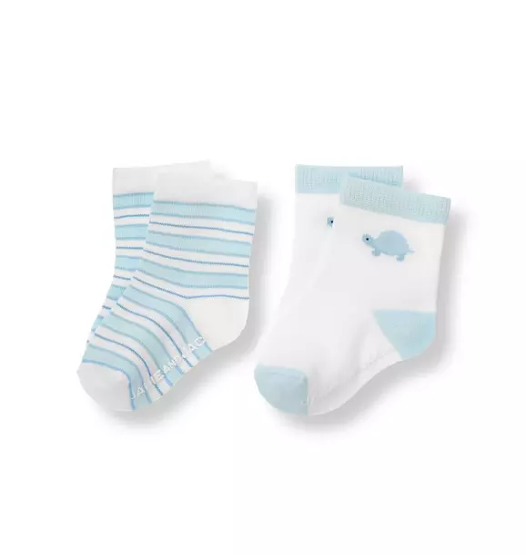 Turtle Stripe Sock Two-Pack image number 0