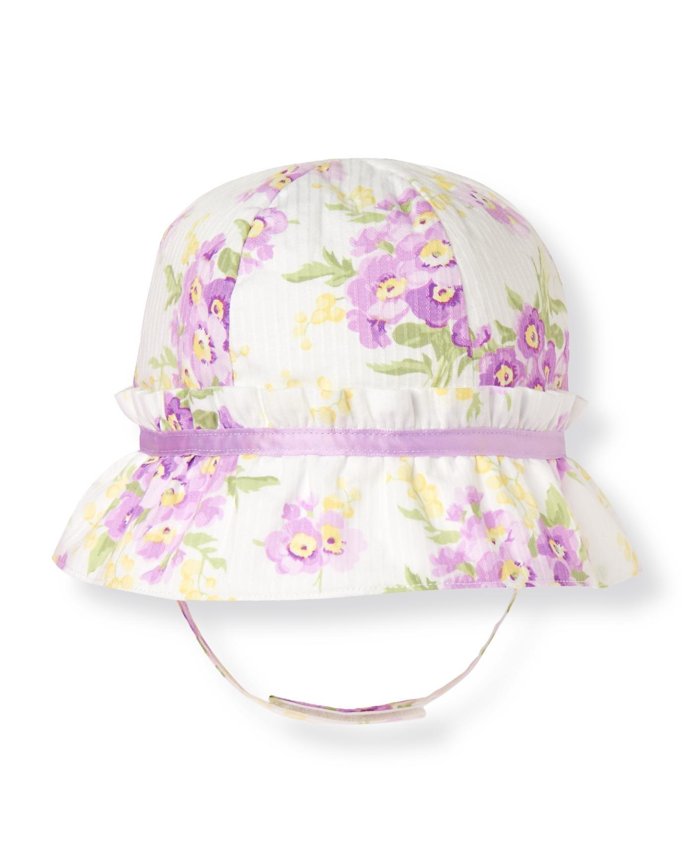 Bow Stripe Dobby Floral Hat image number 0