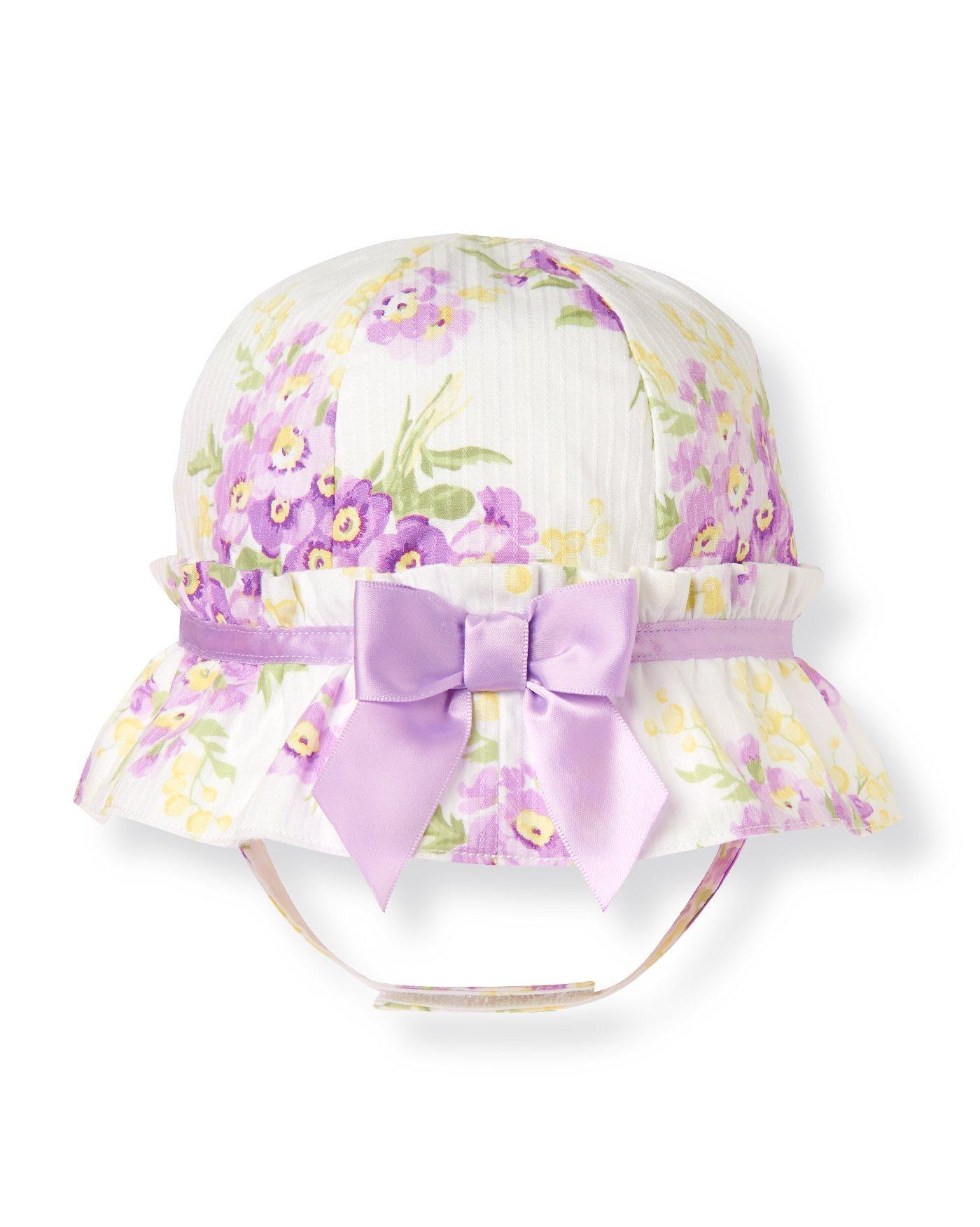 Bow Stripe Dobby Floral Hat image number 1