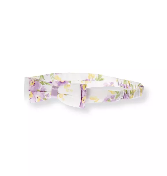 Bow Floral Dobby Headband image number 0