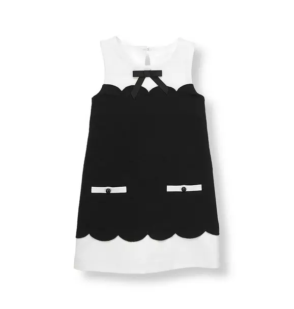 Bow Scallop Ponte Dress image number 0