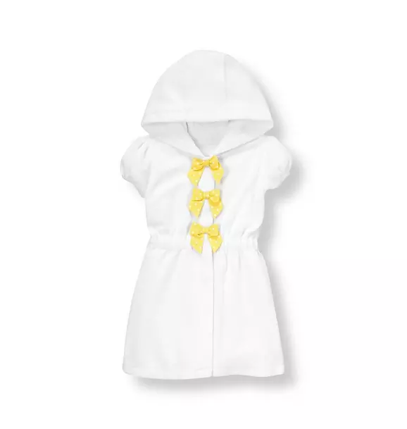 Bow Hooded Terry Swim Cover-Up image number 0