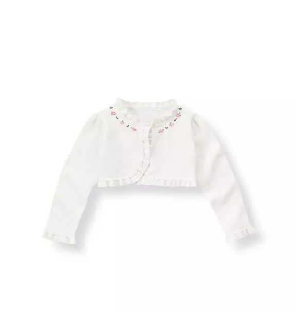 Hand-Embroidered Crop Cardigan image number 0