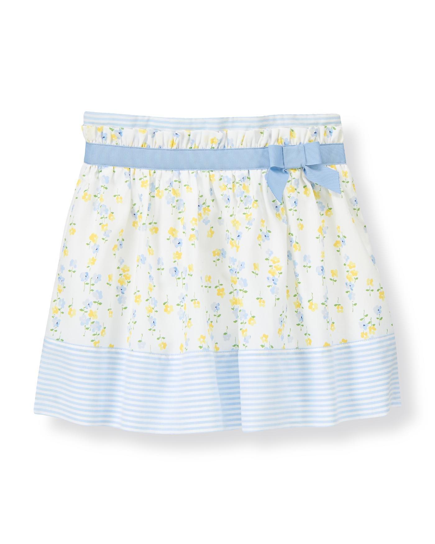 Bow Floral Stripe Skirt image number 0