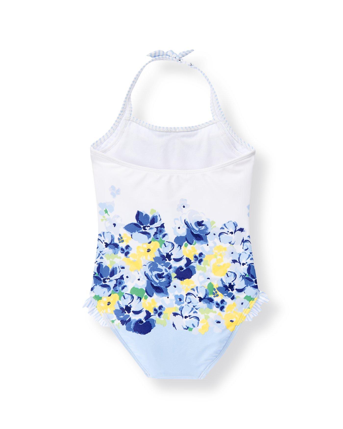 Floral Striped Swimsuit image number 1