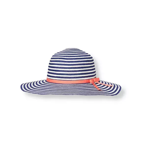 Bow Stripe Straw Sunhat image number 0