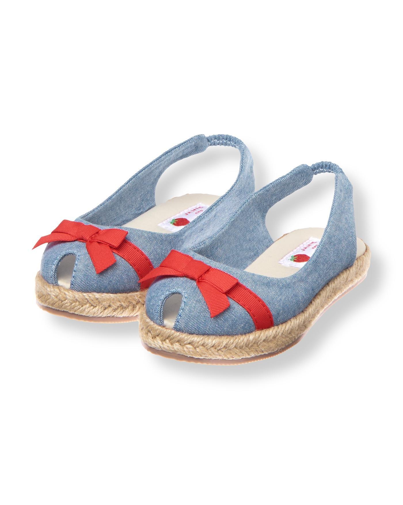 Bow Chambray Espadrille Shoe image number 0