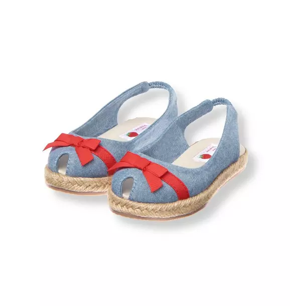 Bow Chambray Espadrille Shoe image number 0