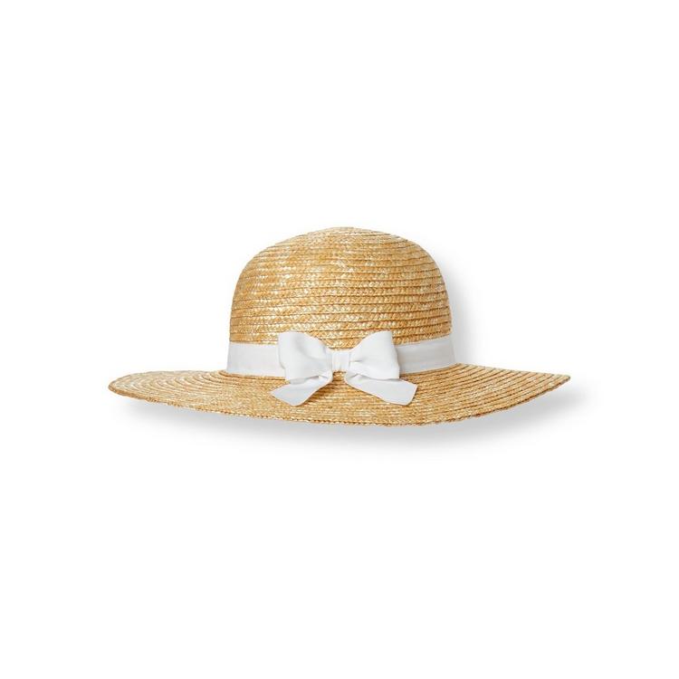 Natural Bow Straw Hat by Janie and Jack