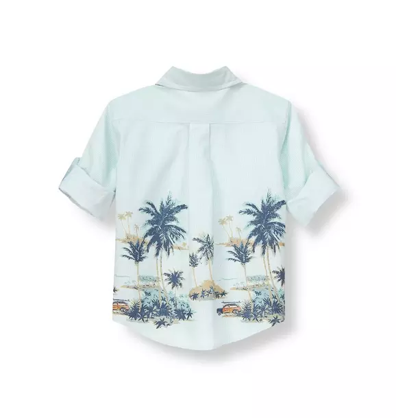 Palm Stripe Roll Cuff Shirt image number 1