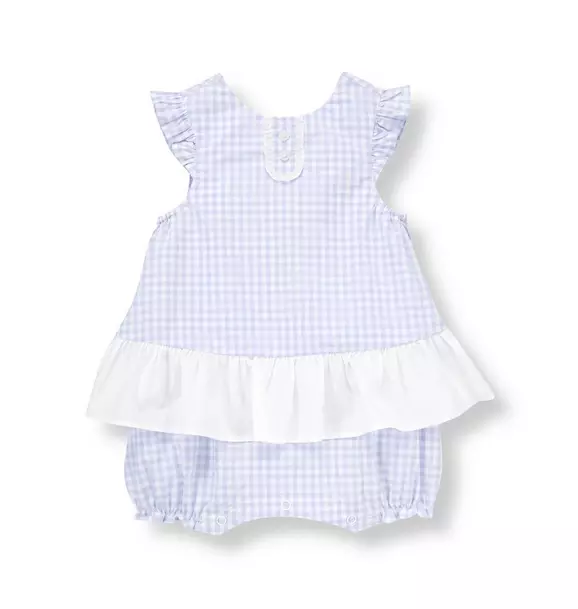 Skirted Gingham One-Piece image number 0