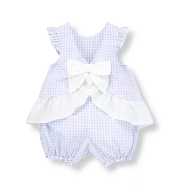 Skirted Gingham One-Piece image number 1