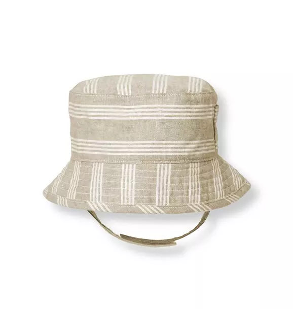 Striped Linen Blend Bucket Hat image number 0