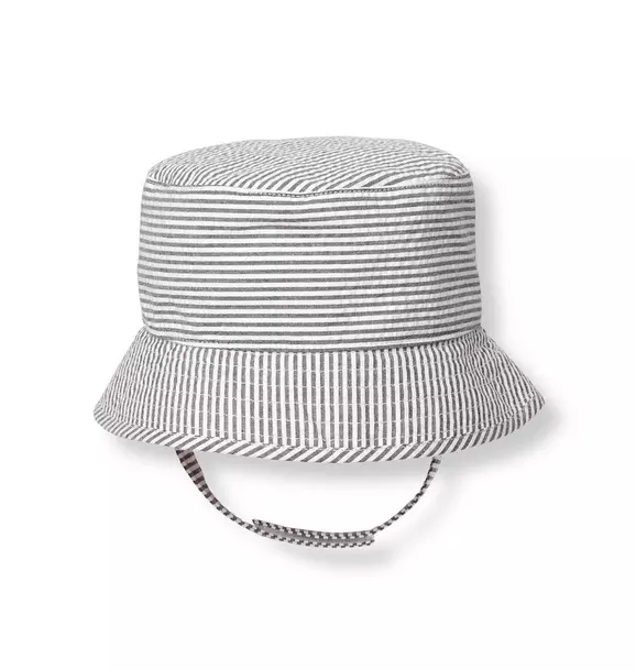 Striped Seersucker Bucket Hat image number 0