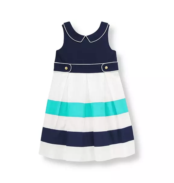 Pleated Colorblock Dress image number 0