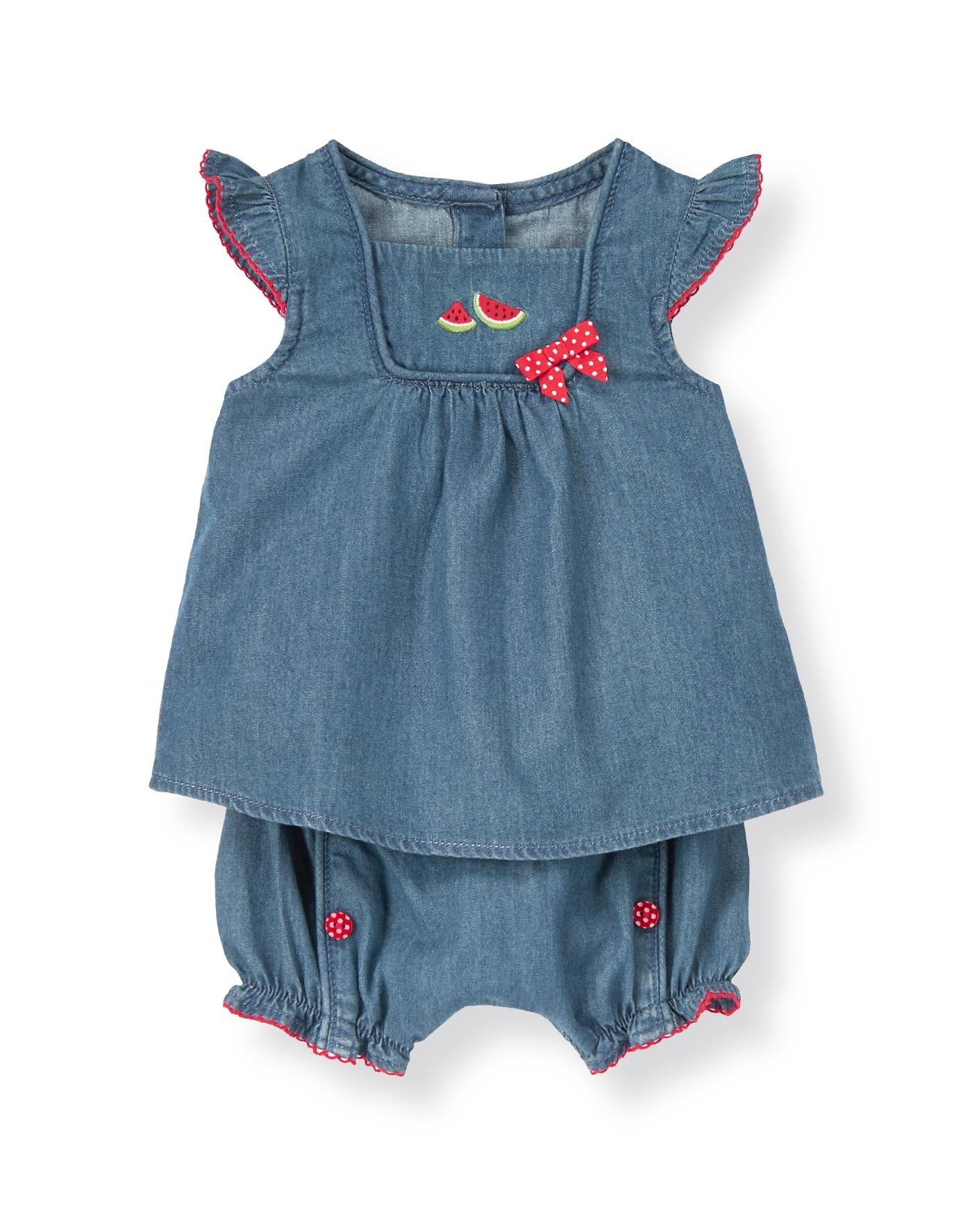 Watermelon Chambray Two-Piece Set image number 0