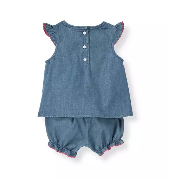 Watermelon Chambray Two-Piece Set image number 1