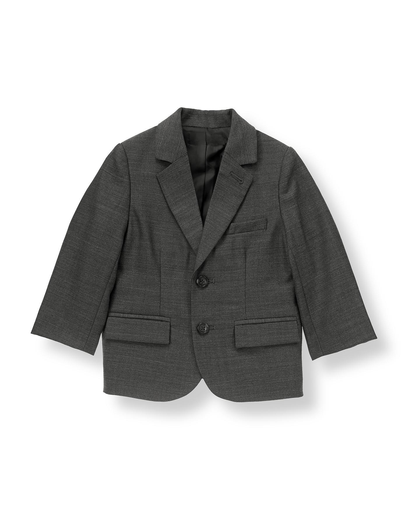 Grey Herringbone Herringbone Suit Blazer at JanieandJack