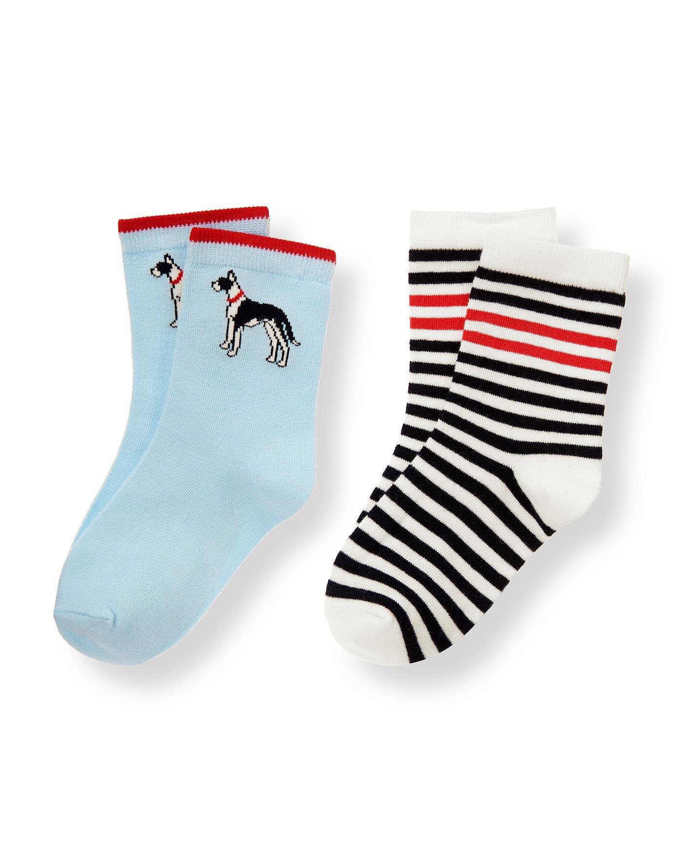 Dog Striped Sock Two-Pack image number 0