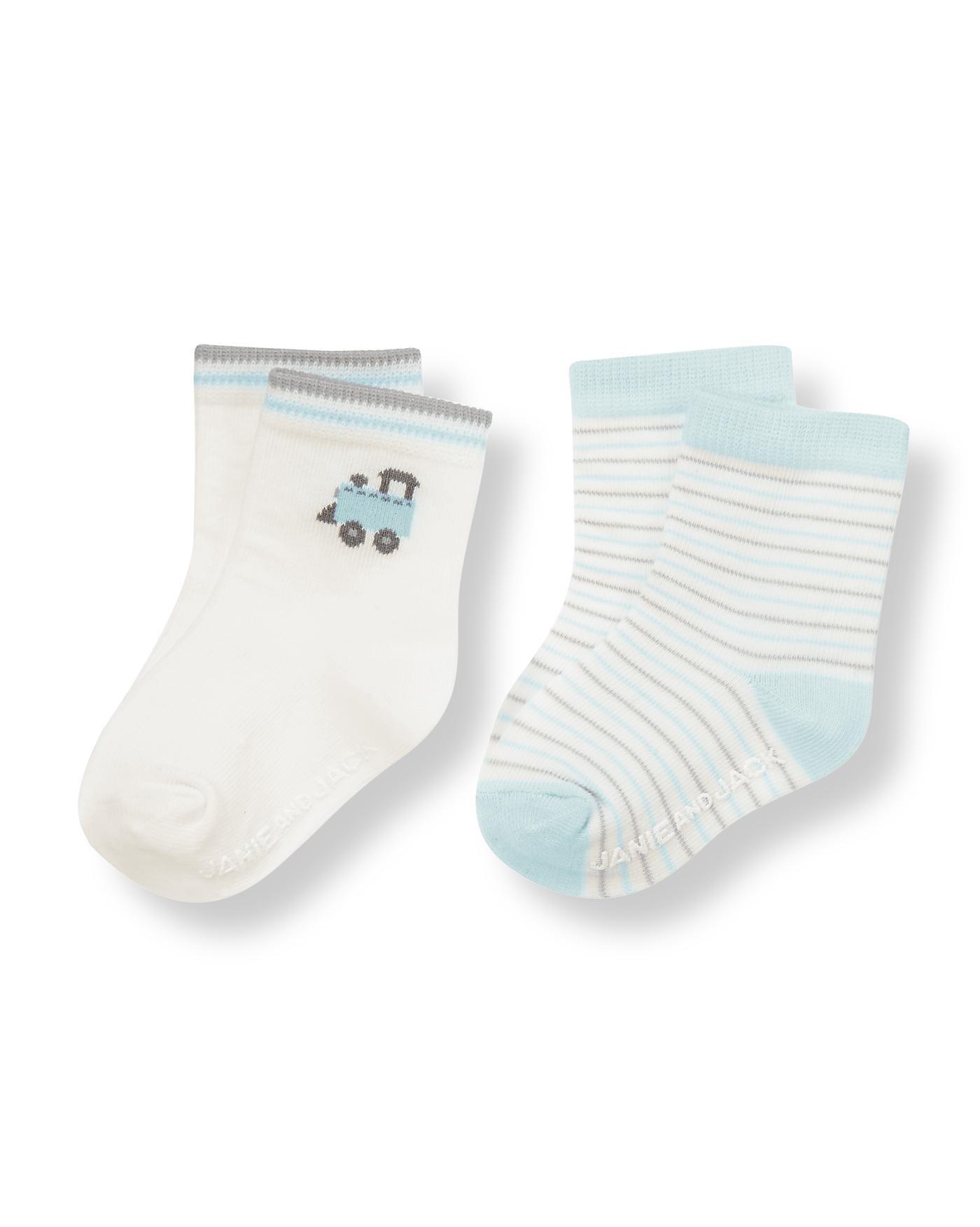 Train Stripe Sock Two-Pack image number 0