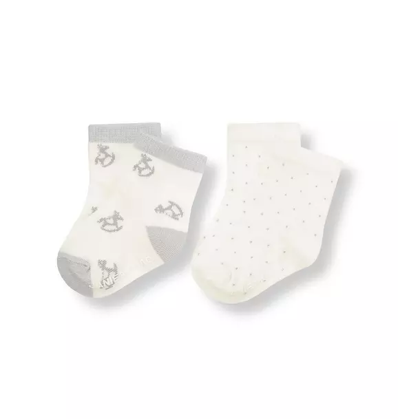 Rocking Horse Dotted Sock Two-Pack image number 0