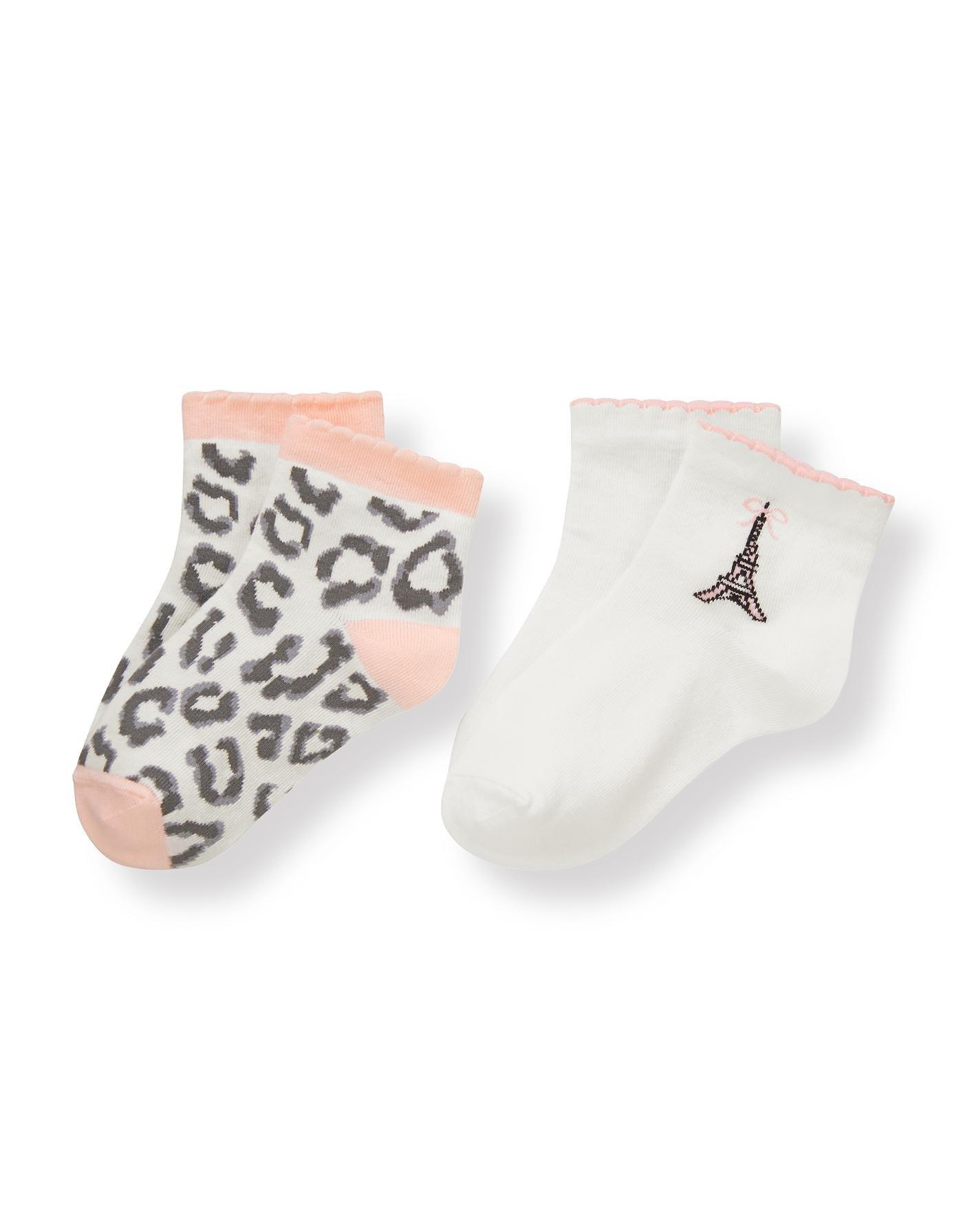 Eiffel Tower Leopard Sock Two-Pack image number 0