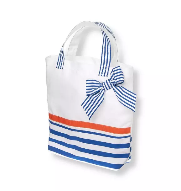 Stripe Bow Tote image number 0