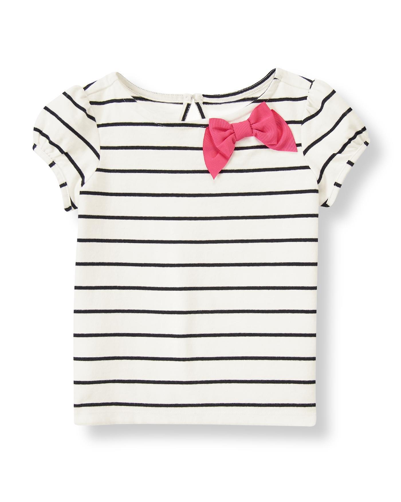 Bow Striped Top image number 0