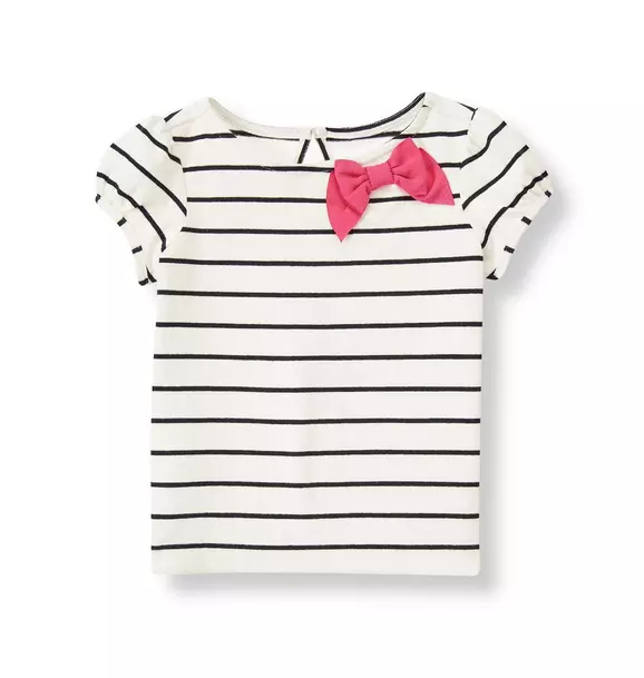 Bow Striped Top image number 0