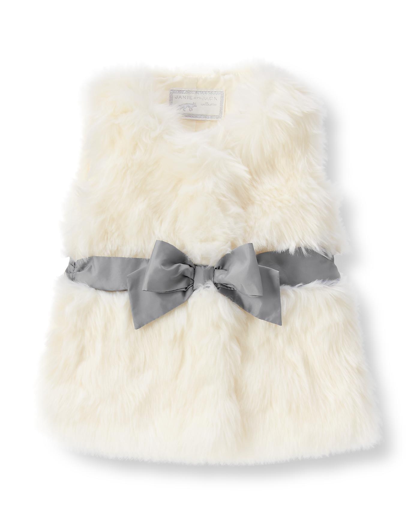 Faux Fur Bow Vest image number 0