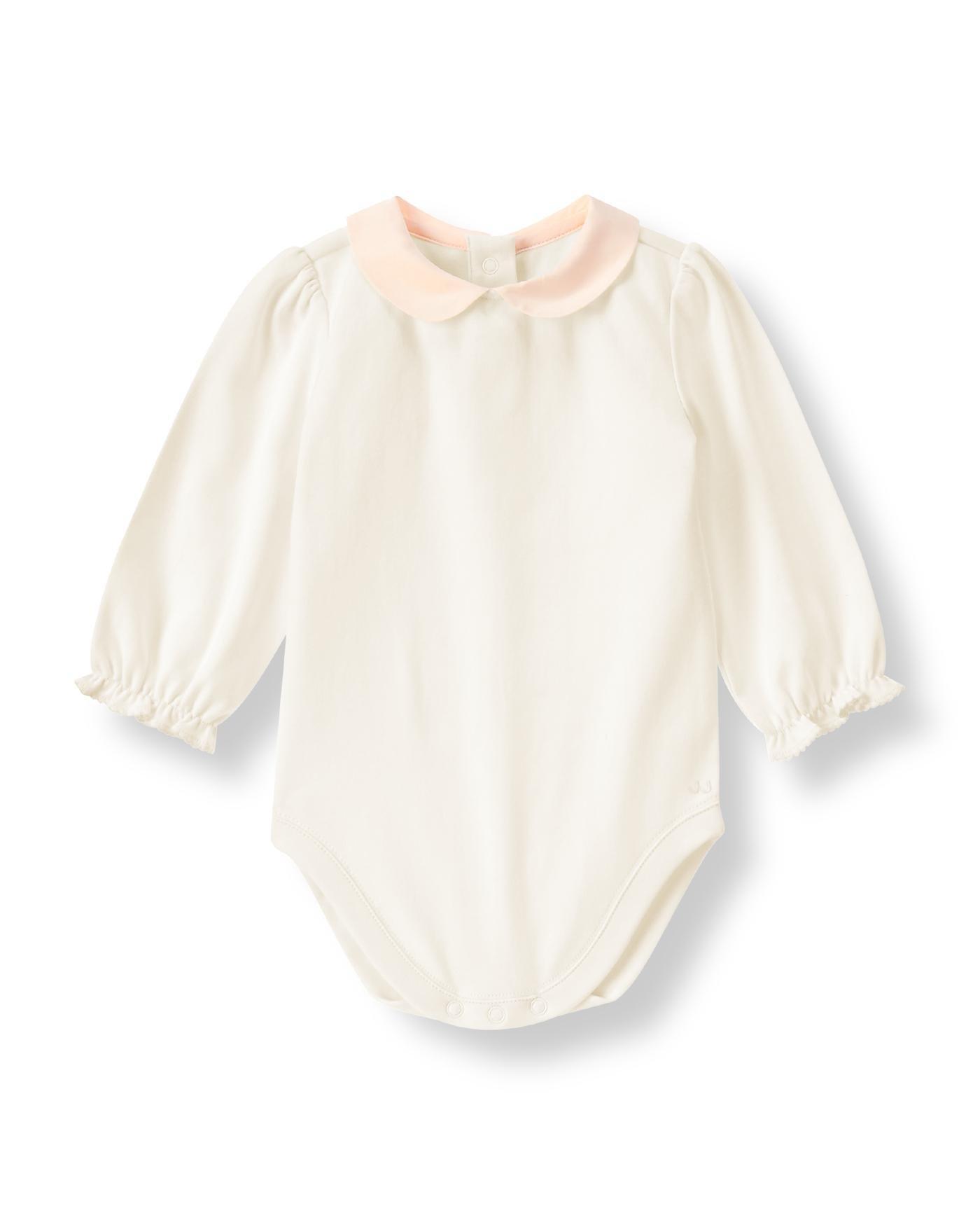 Baby girl peter store pan collar bodysuit