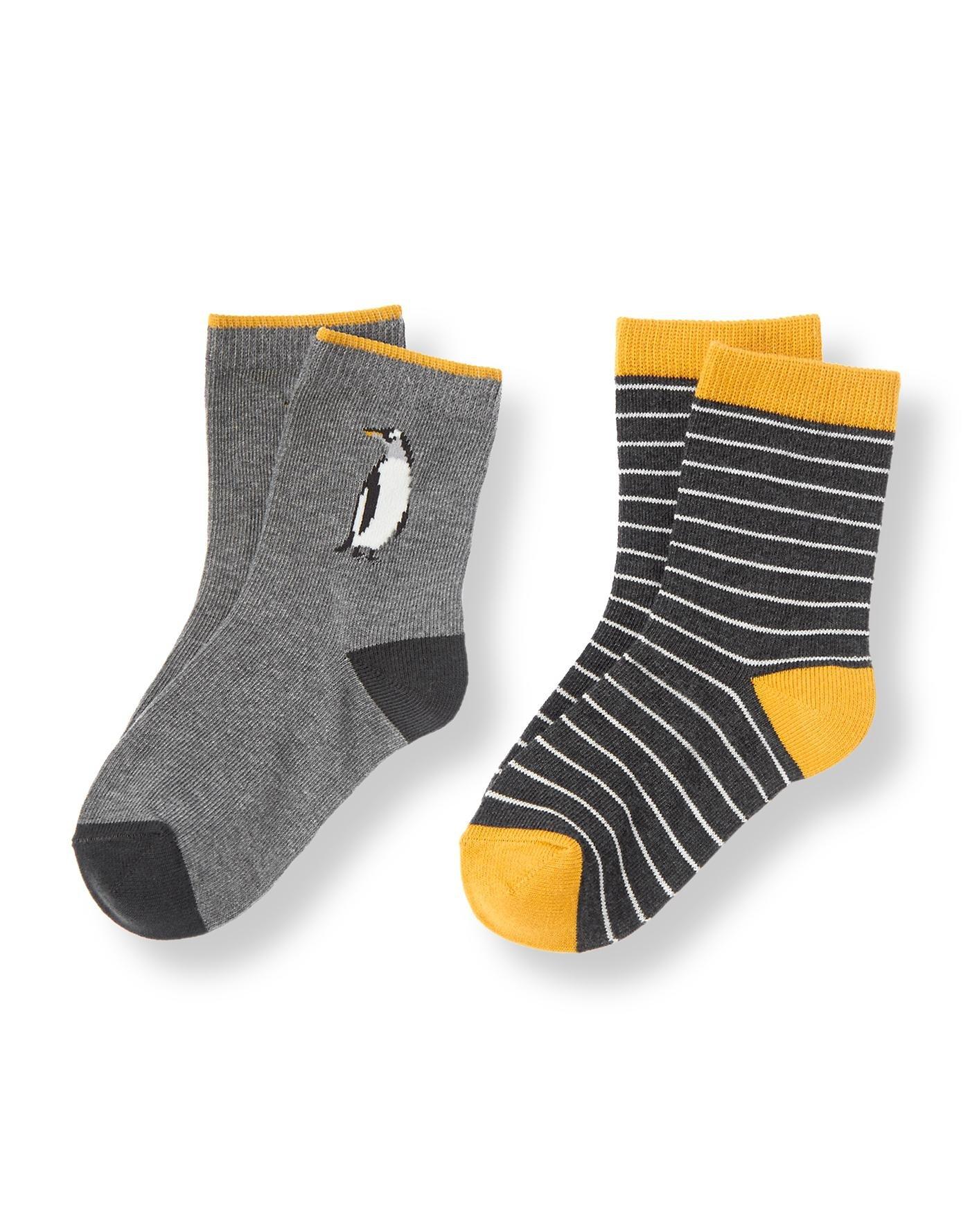 Penguin Stripe Sock Two-Pack image number 0