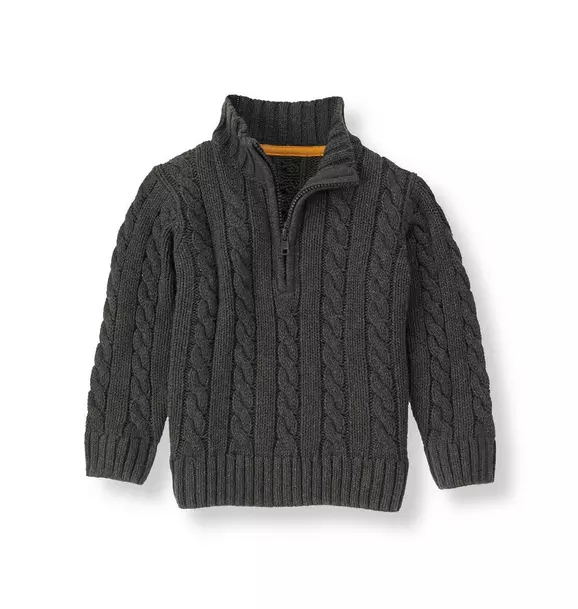 Half-Zip Cable Sweater image number 0