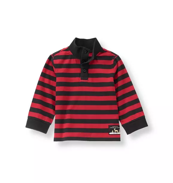 Striped Mock Neck Shirt image number 0