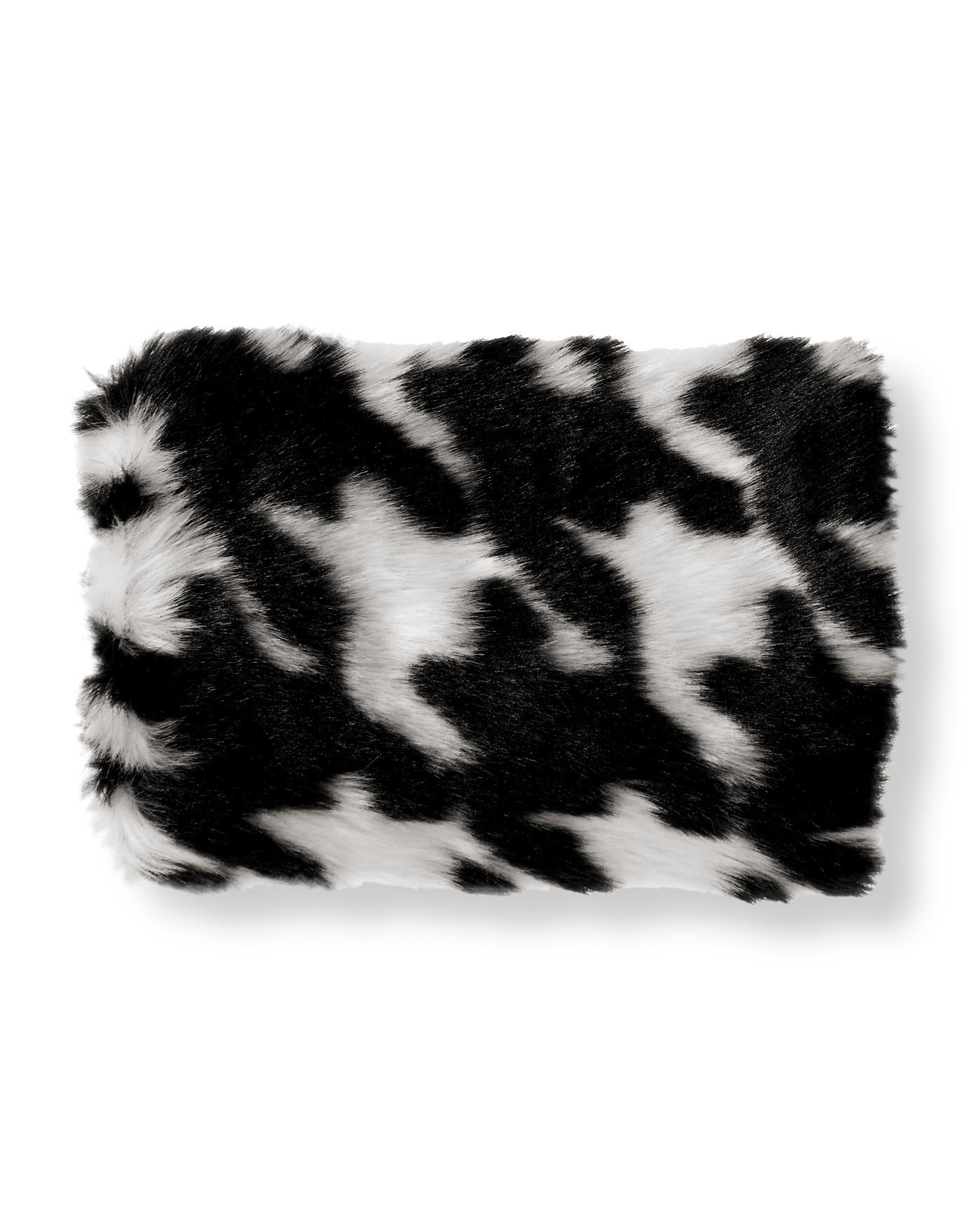 Faux Fur Houndstooth Hand Muff image number 0