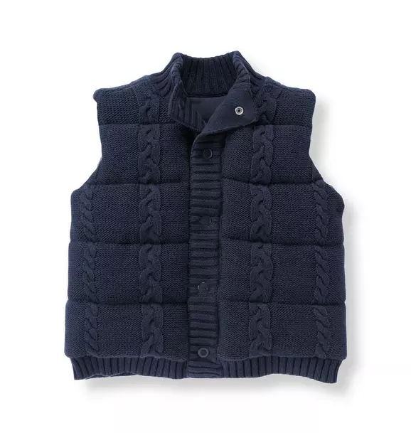 Cable Puffer Vest