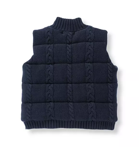 Cable Puffer Vest image number 1